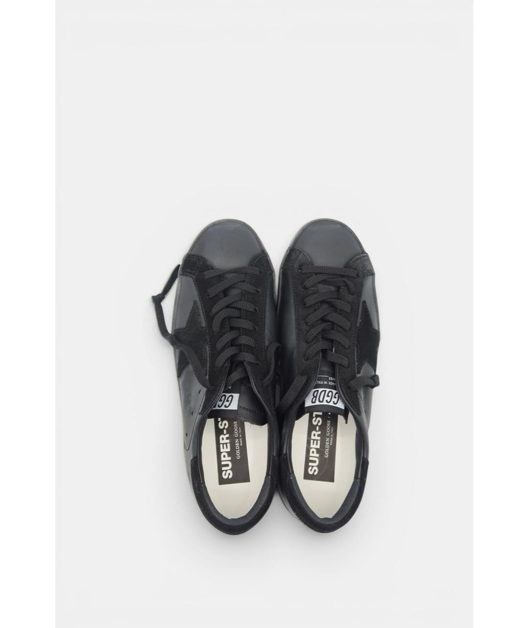 GOLDEN GOOSE DELUXE BRAND Черные замшевые низкие кроссовки / кеды, фото 6