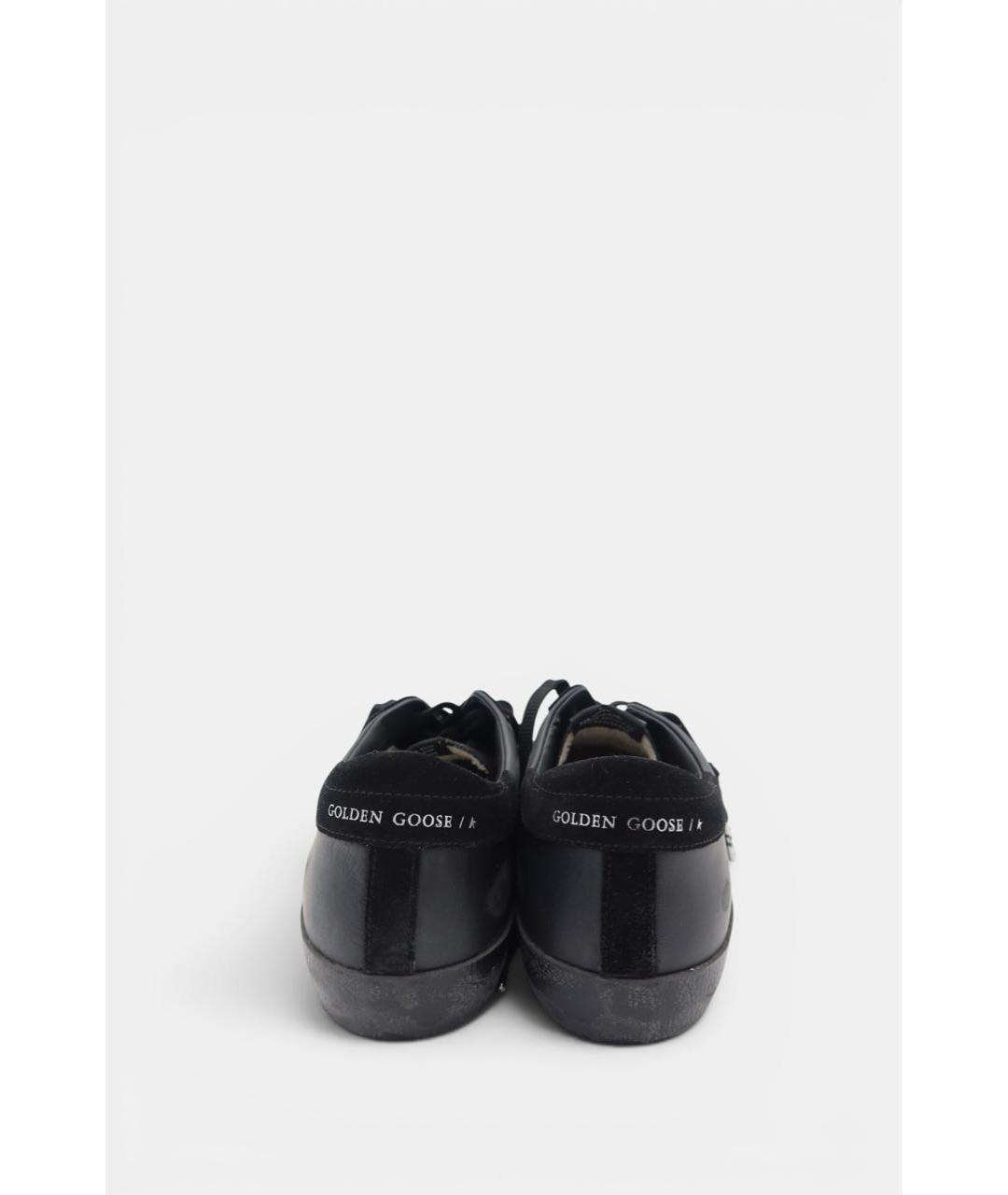 GOLDEN GOOSE DELUXE BRAND Черные замшевые низкие кроссовки / кеды, фото 5