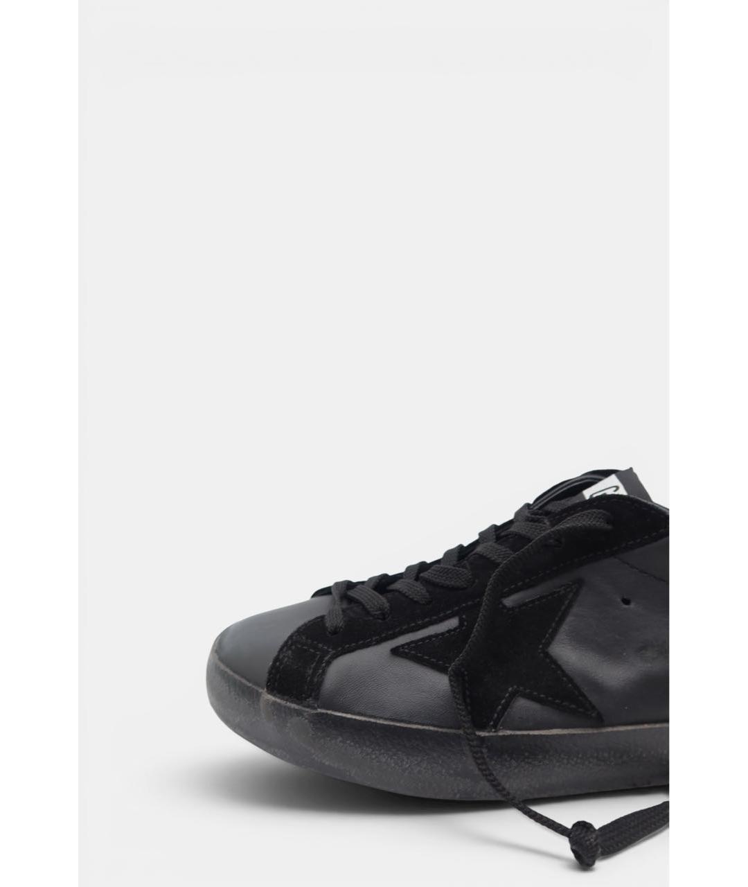 GOLDEN GOOSE DELUXE BRAND Черные замшевые низкие кроссовки / кеды, фото 2