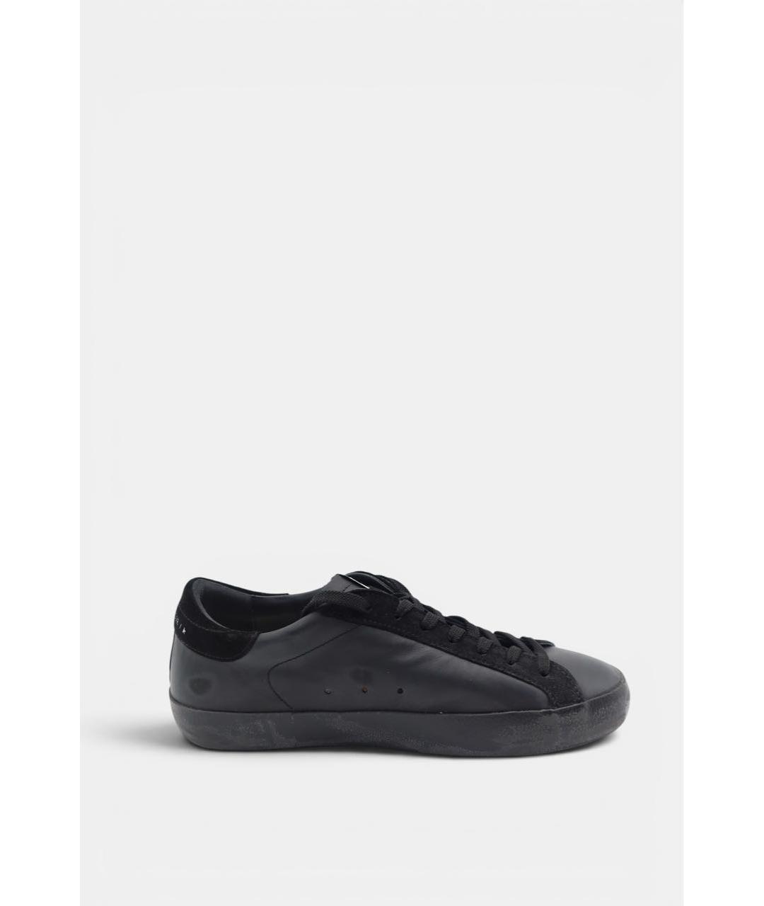 GOLDEN GOOSE DELUXE BRAND Черные замшевые низкие кроссовки / кеды, фото 4