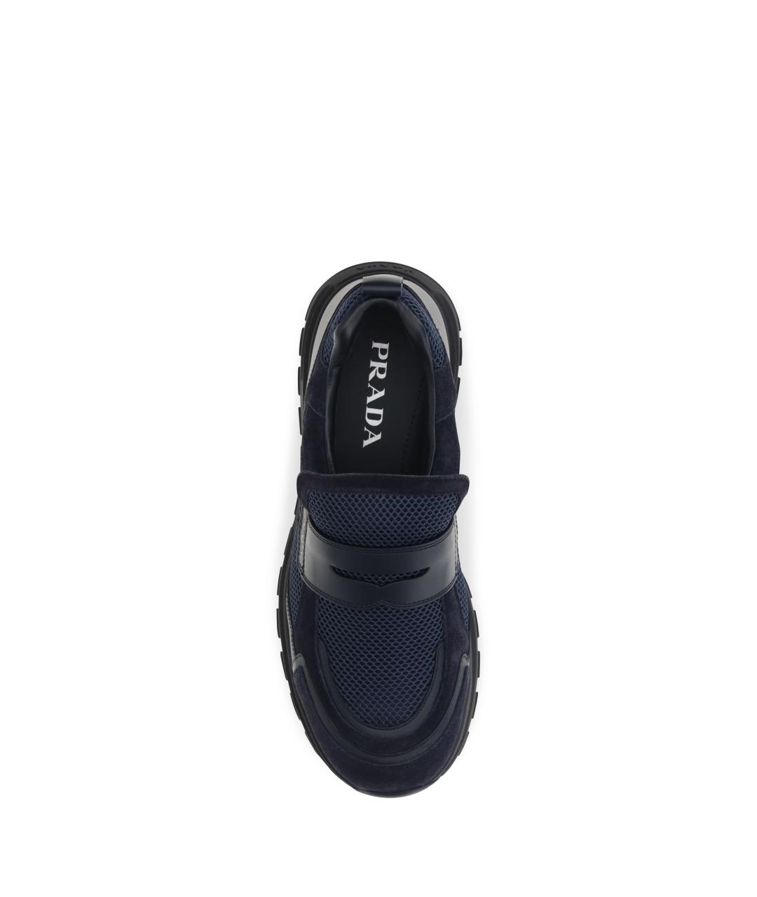 PRADA Синие кожаные лоферы, фото 4