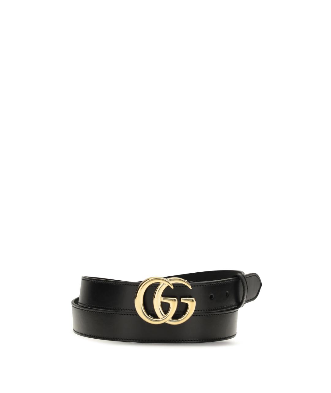 GUCCI Черный кожаный ремень, фото 1
