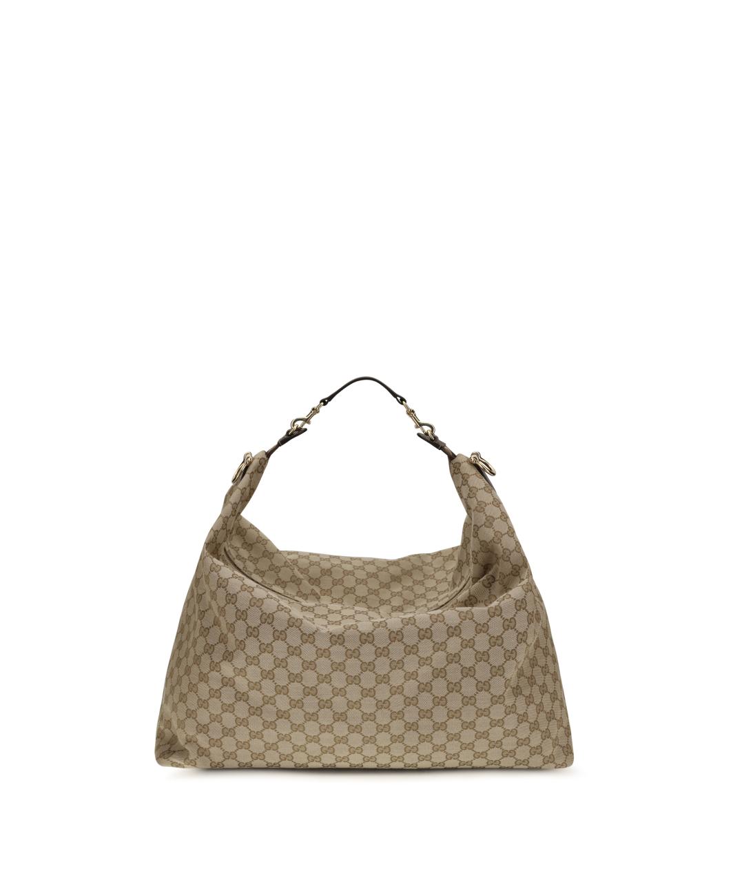 GUCCI Бежевая тканевая сумка на плечо, фото 1