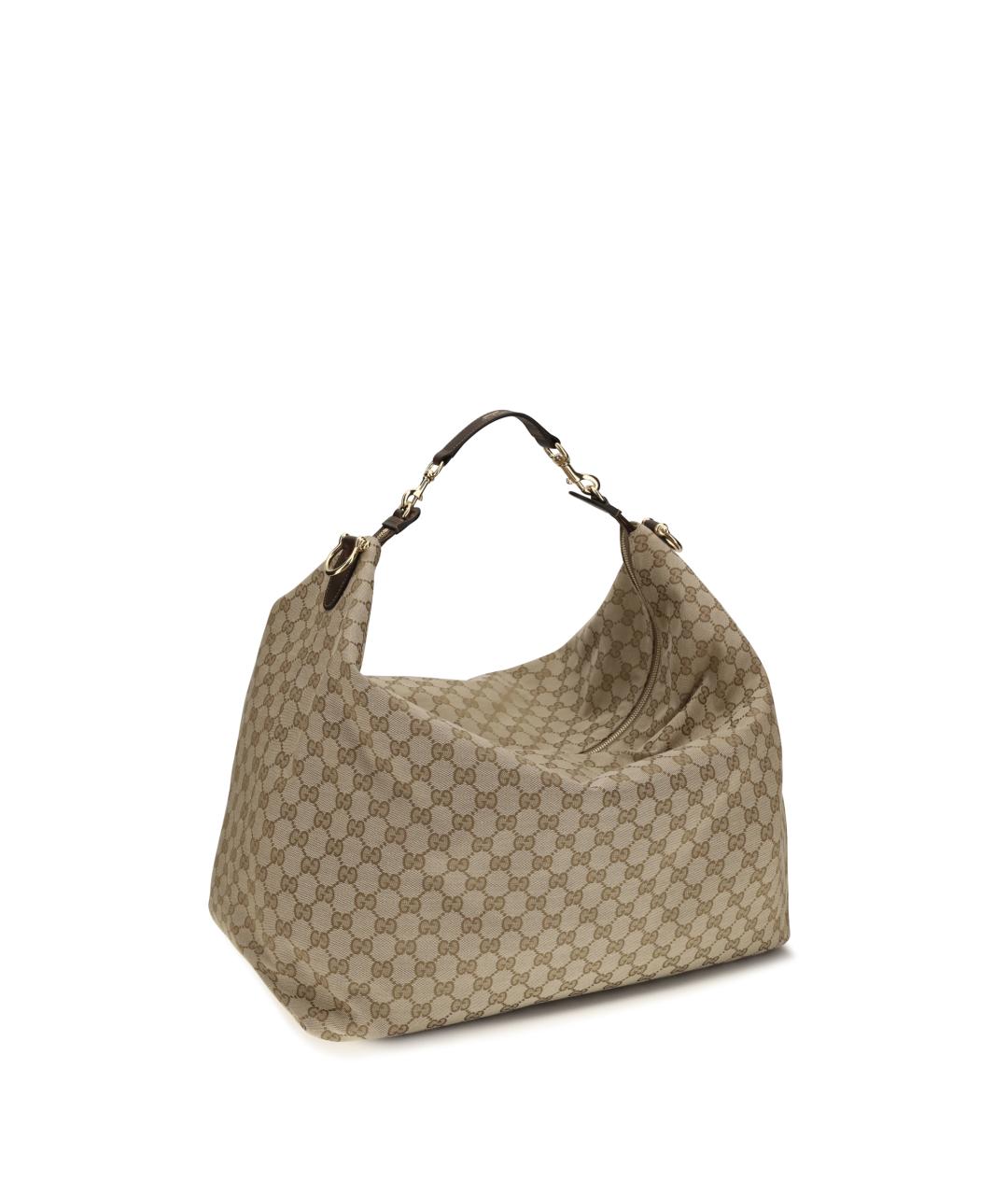 GUCCI Бежевая тканевая сумка на плечо, фото 2