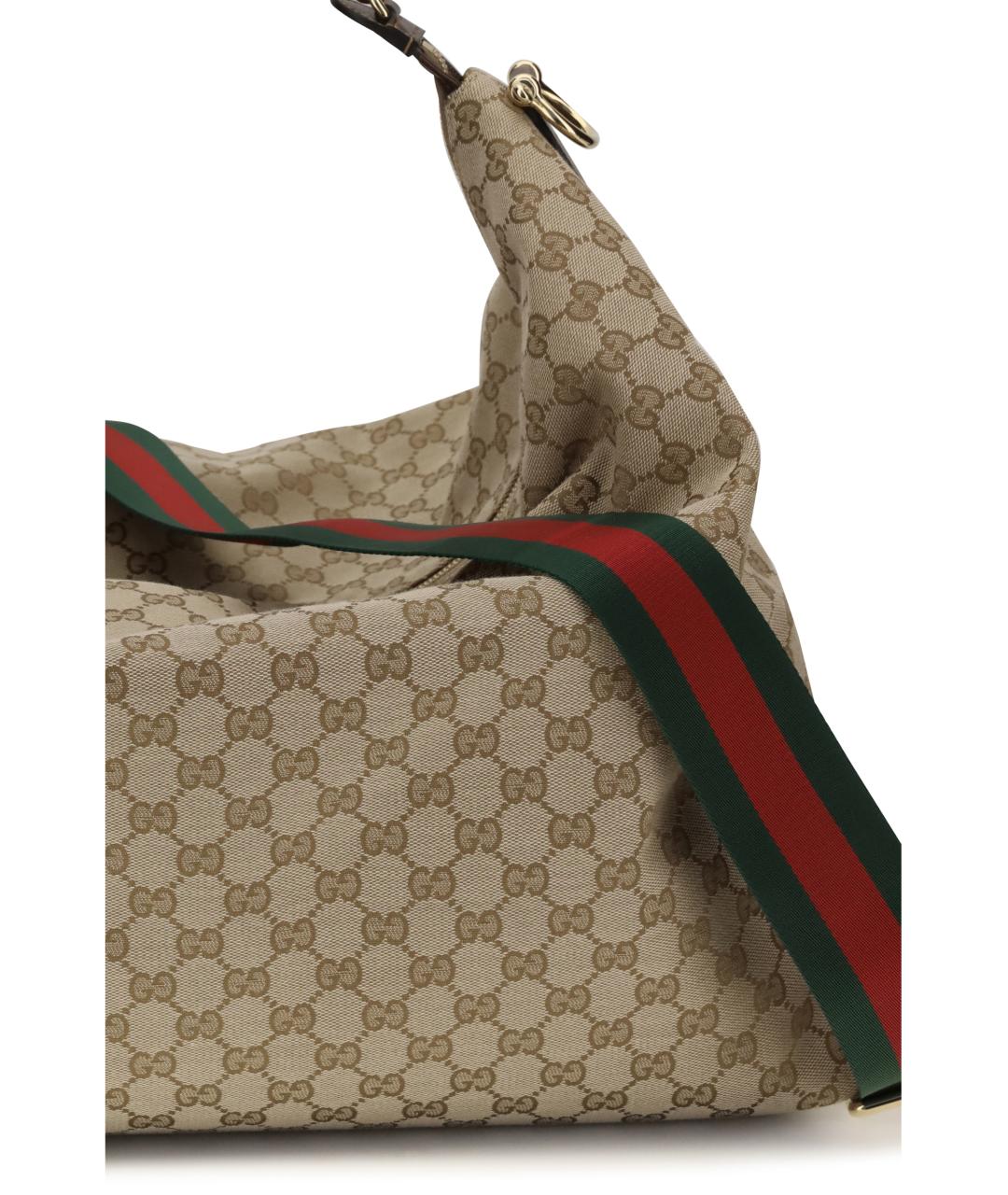 GUCCI Бежевая тканевая сумка на плечо, фото 4