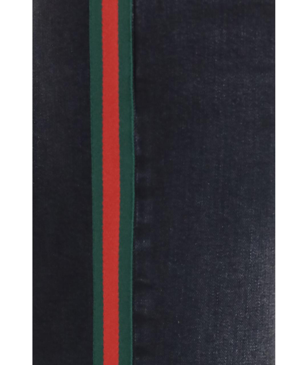 GUCCI Черные хлопковые прямые джинсы, фото 3