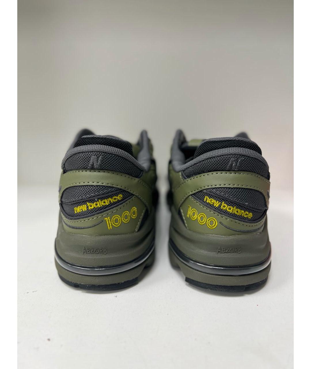 NEW BALANCE Хаки кожаные низкие кроссовки / кеды, фото 4