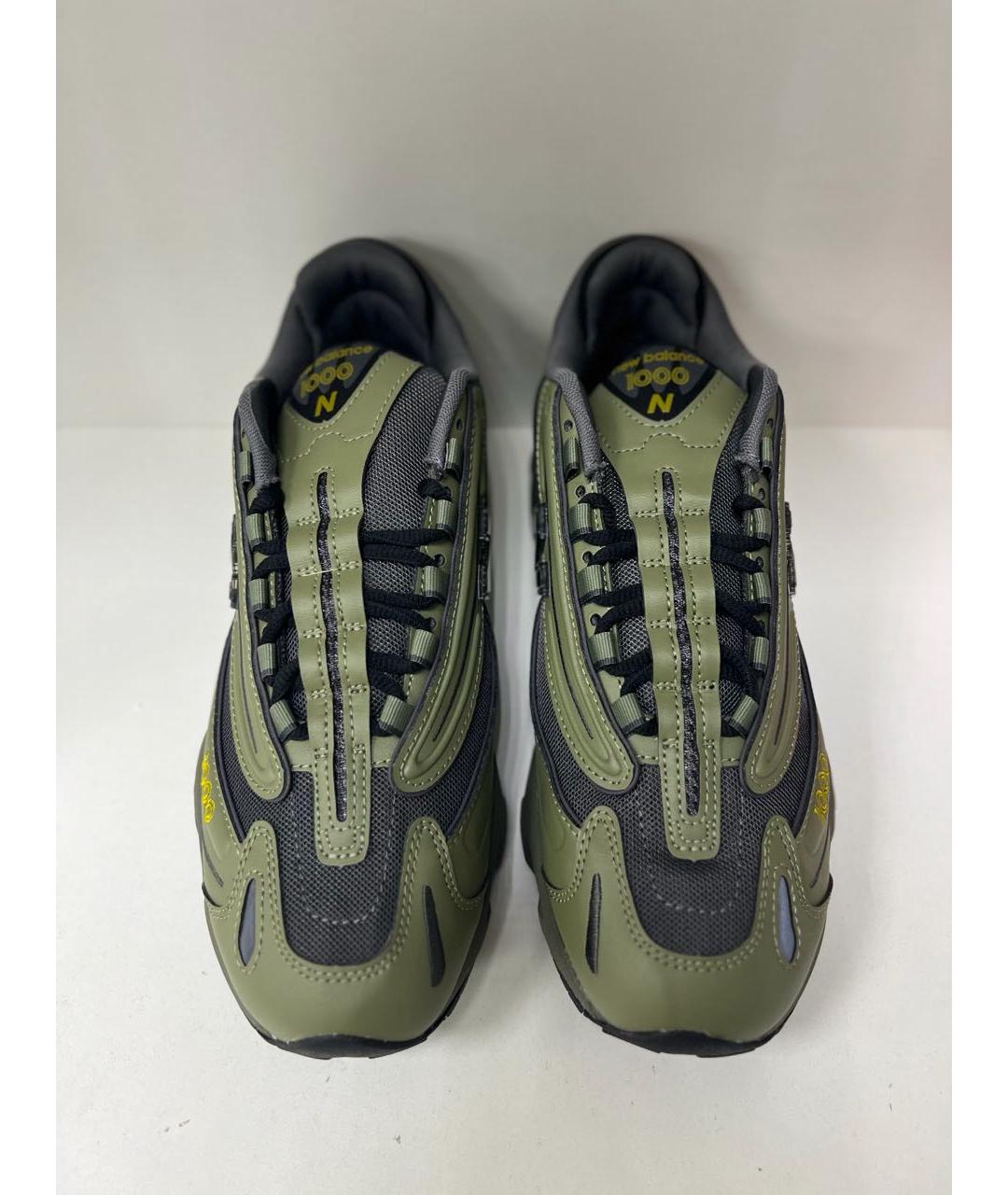 NEW BALANCE Хаки кожаные низкие кроссовки / кеды, фото 2