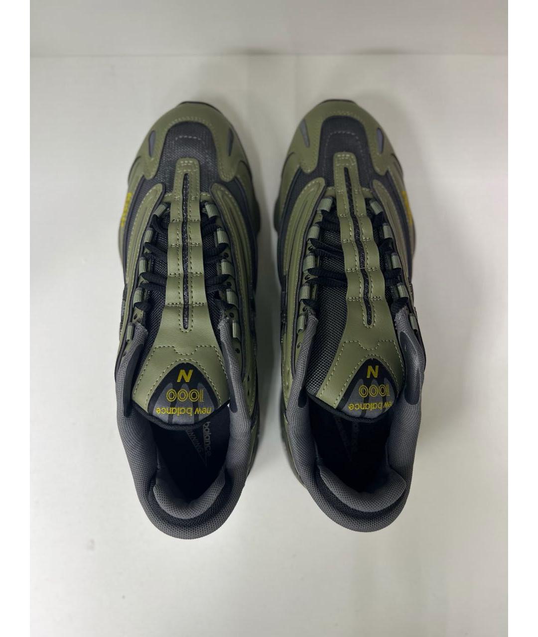 NEW BALANCE Хаки кожаные низкие кроссовки / кеды, фото 3