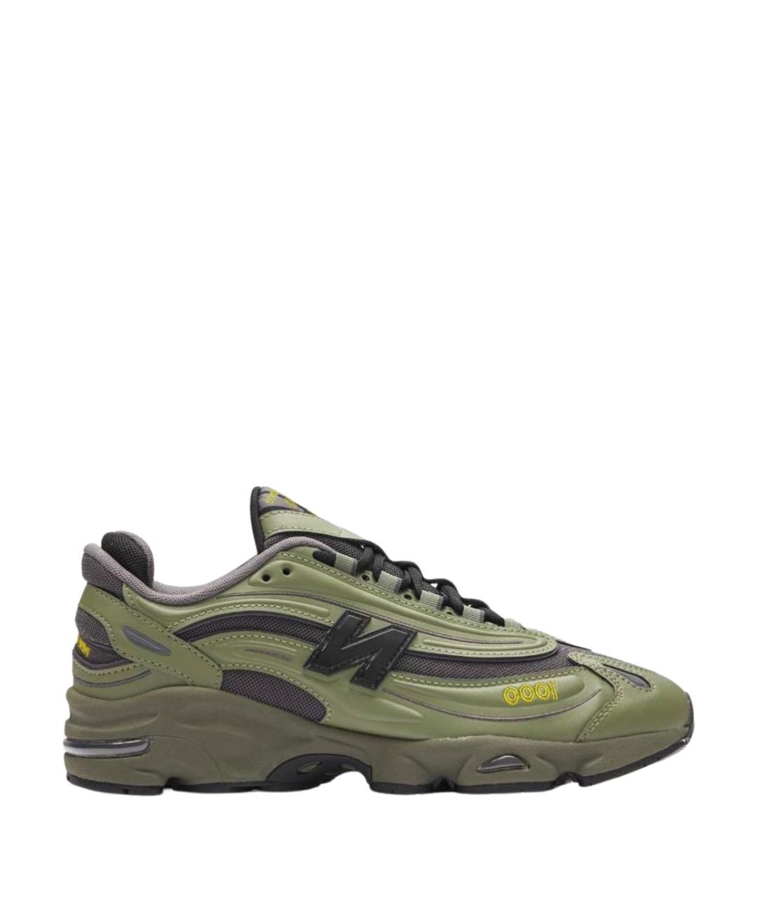 NEW BALANCE Хаки кожаные низкие кроссовки / кеды, фото 1