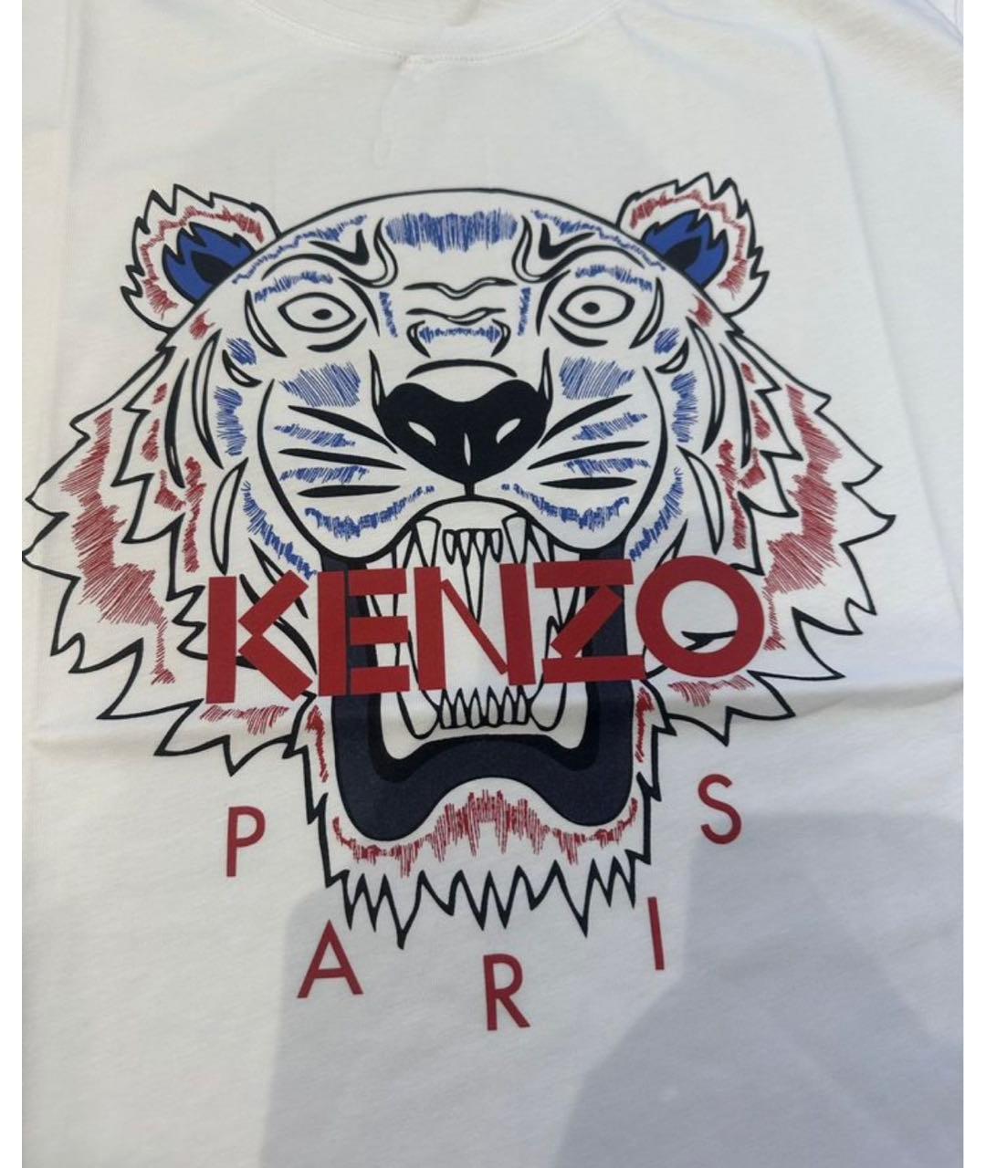 KENZO Белая хлопковая футболка, фото 2