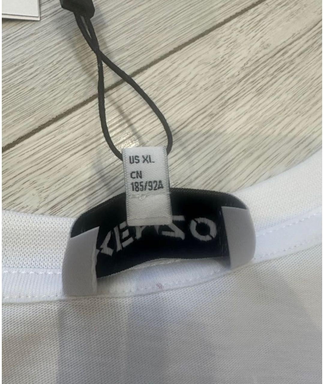 KENZO Белая хлопковая футболка, фото 4