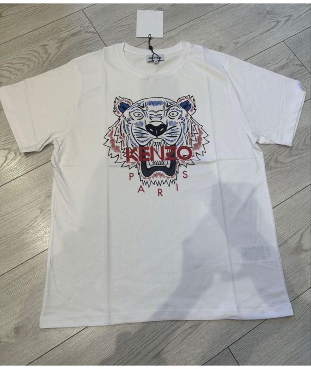 KENZO Белая хлопковая футболка, фото 7