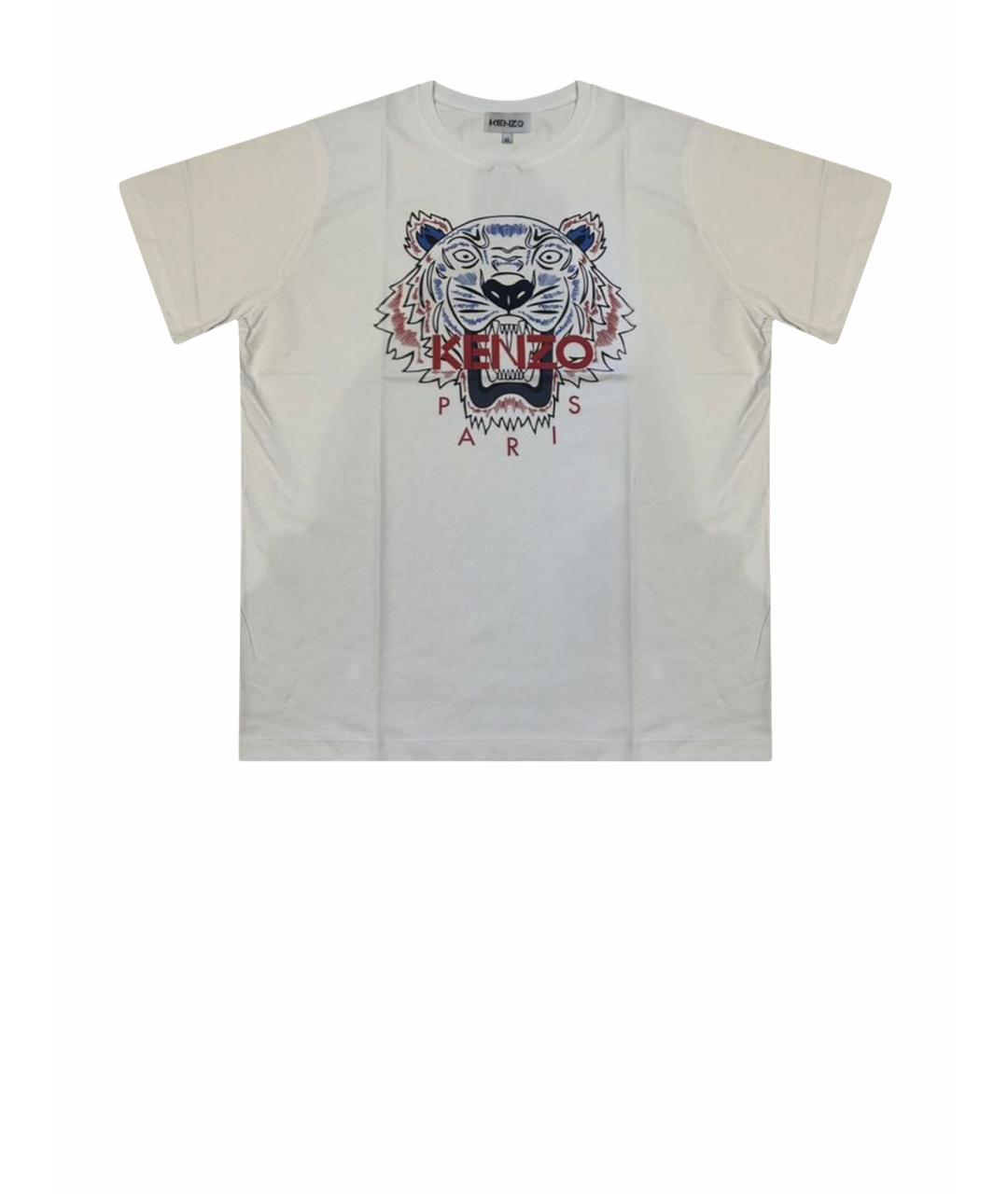 KENZO Белая хлопковая футболка, фото 1