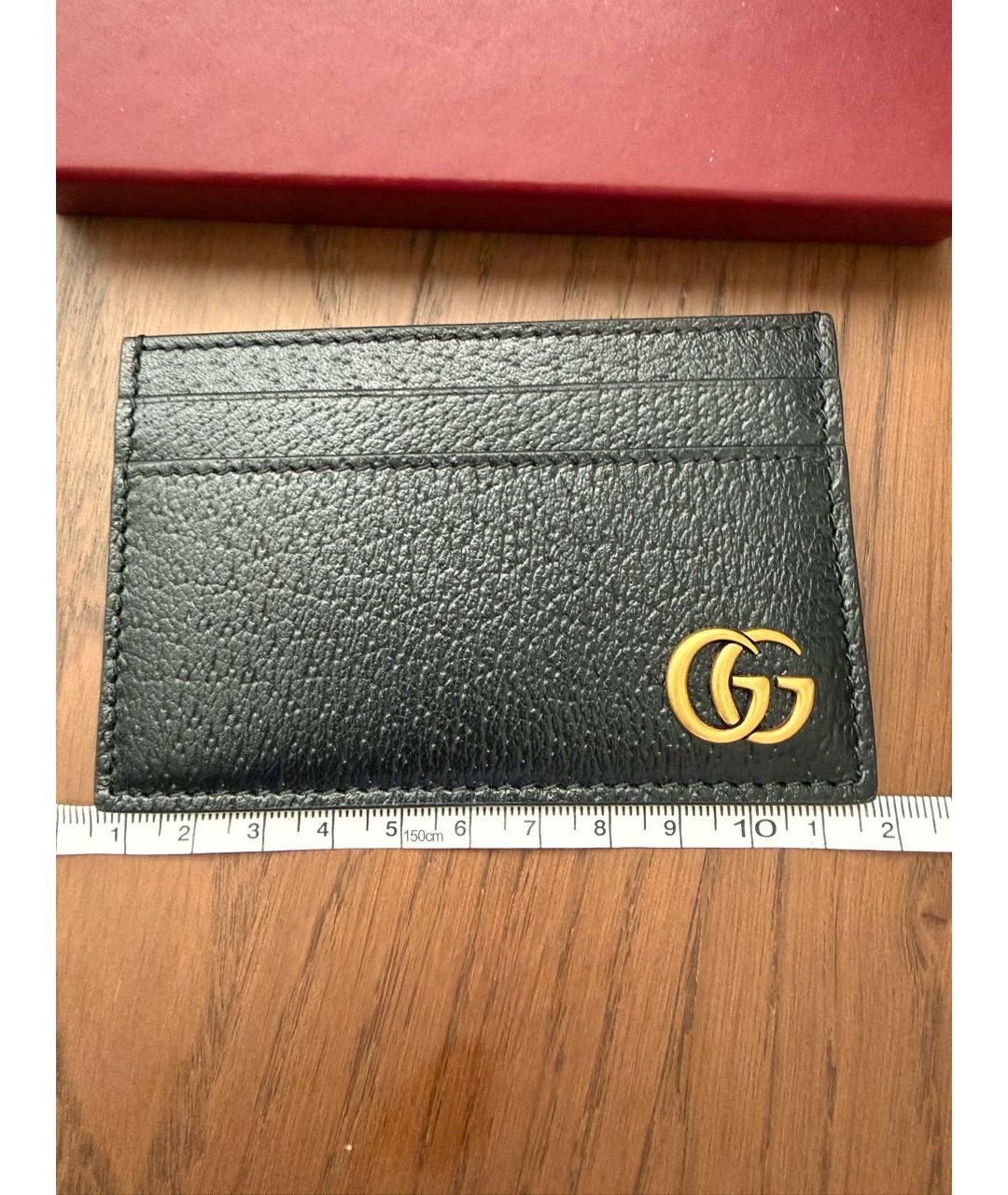 GUCCI Черный кожаный кардхолдер, фото 5