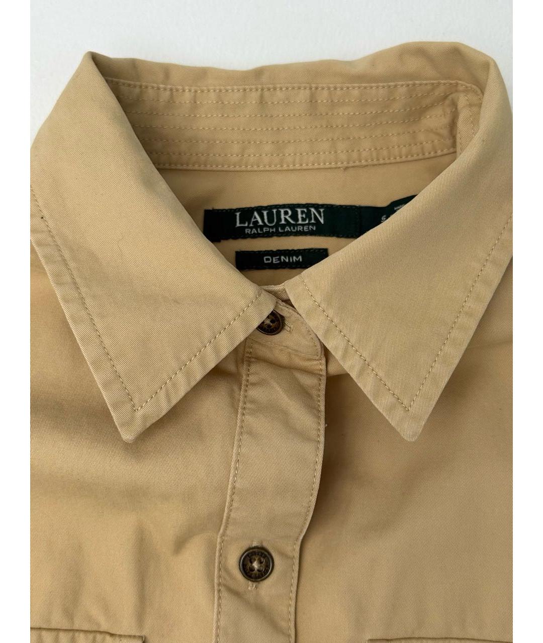 POLO RALPH LAUREN Бежевая хлопковая рубашка, фото 3