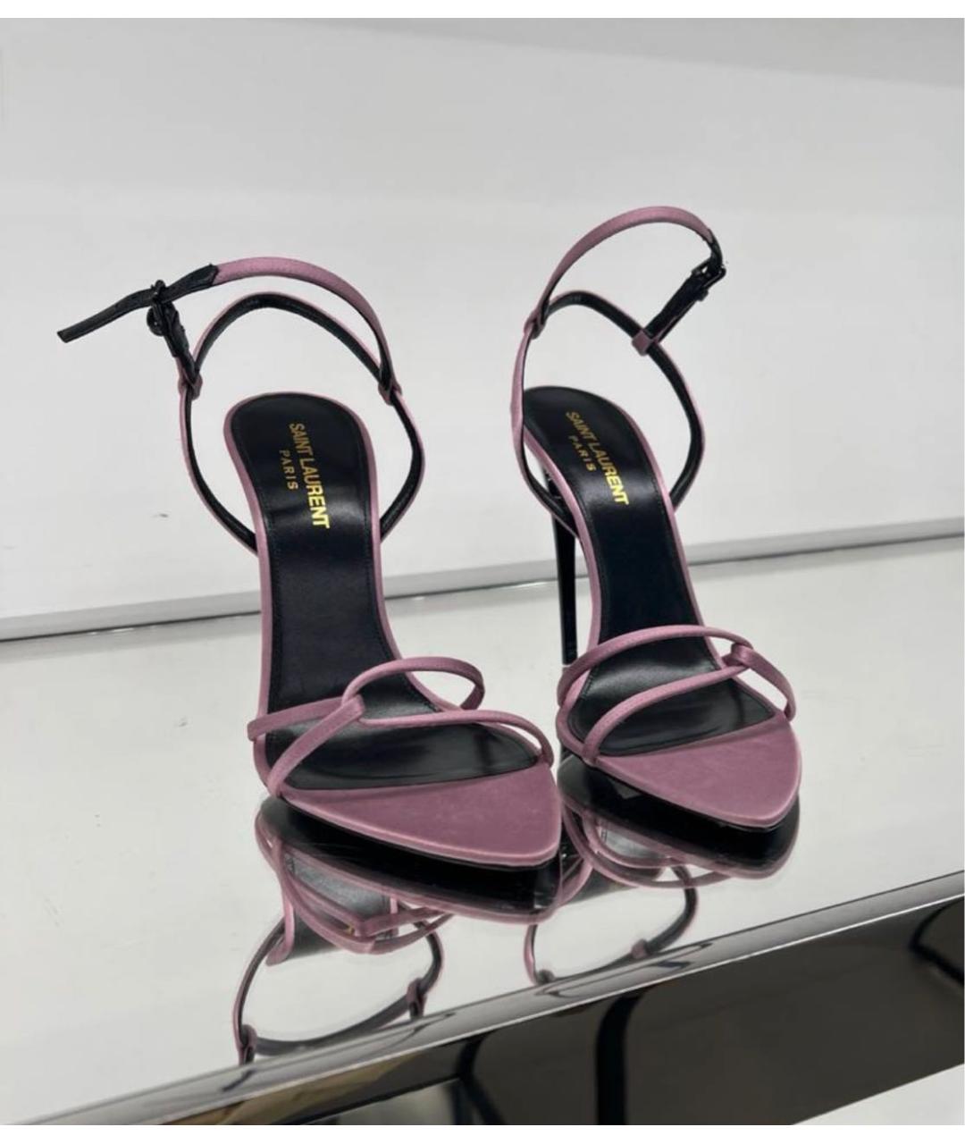 SAINT LAURENT Розовые босоножки, фото 2