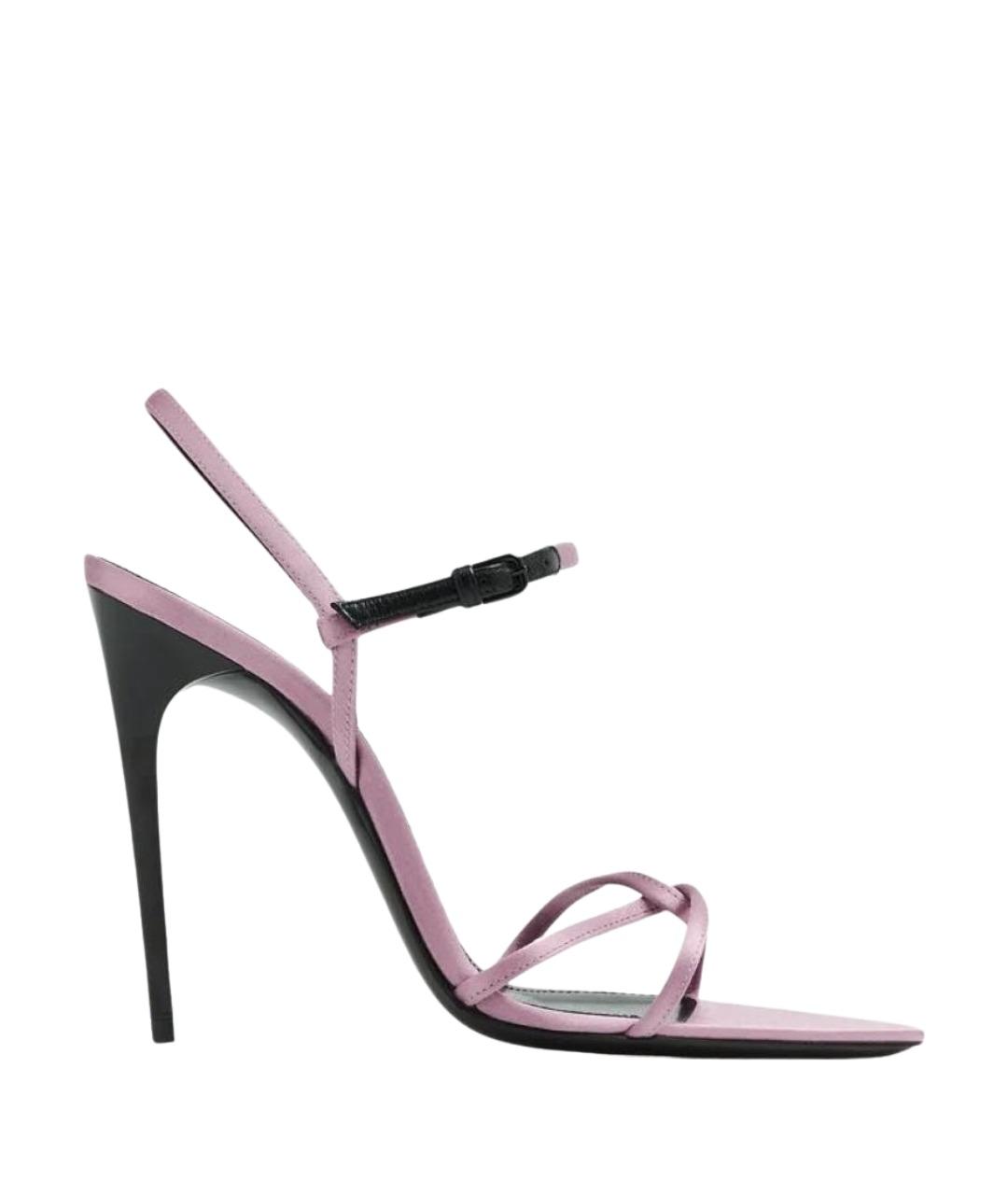 SAINT LAURENT Розовые босоножки, фото 1