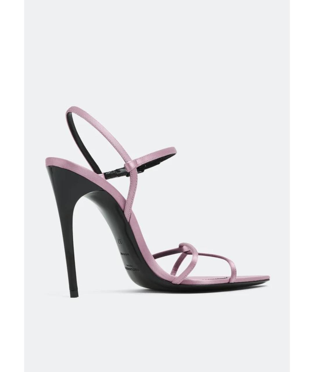 SAINT LAURENT Розовые босоножки, фото 4