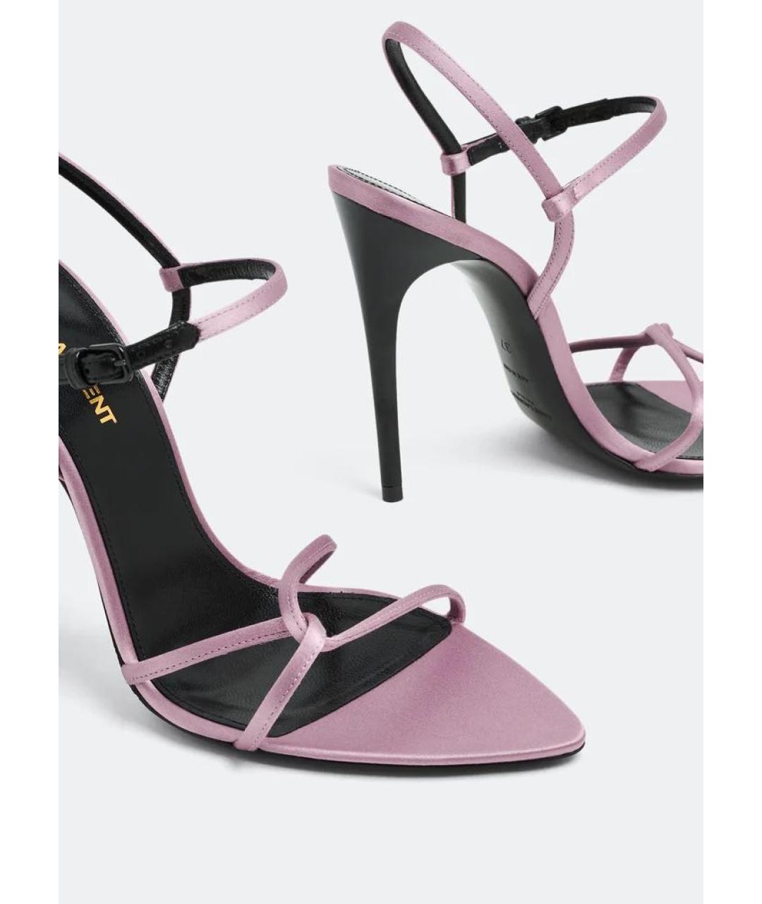 SAINT LAURENT Розовые босоножки, фото 3