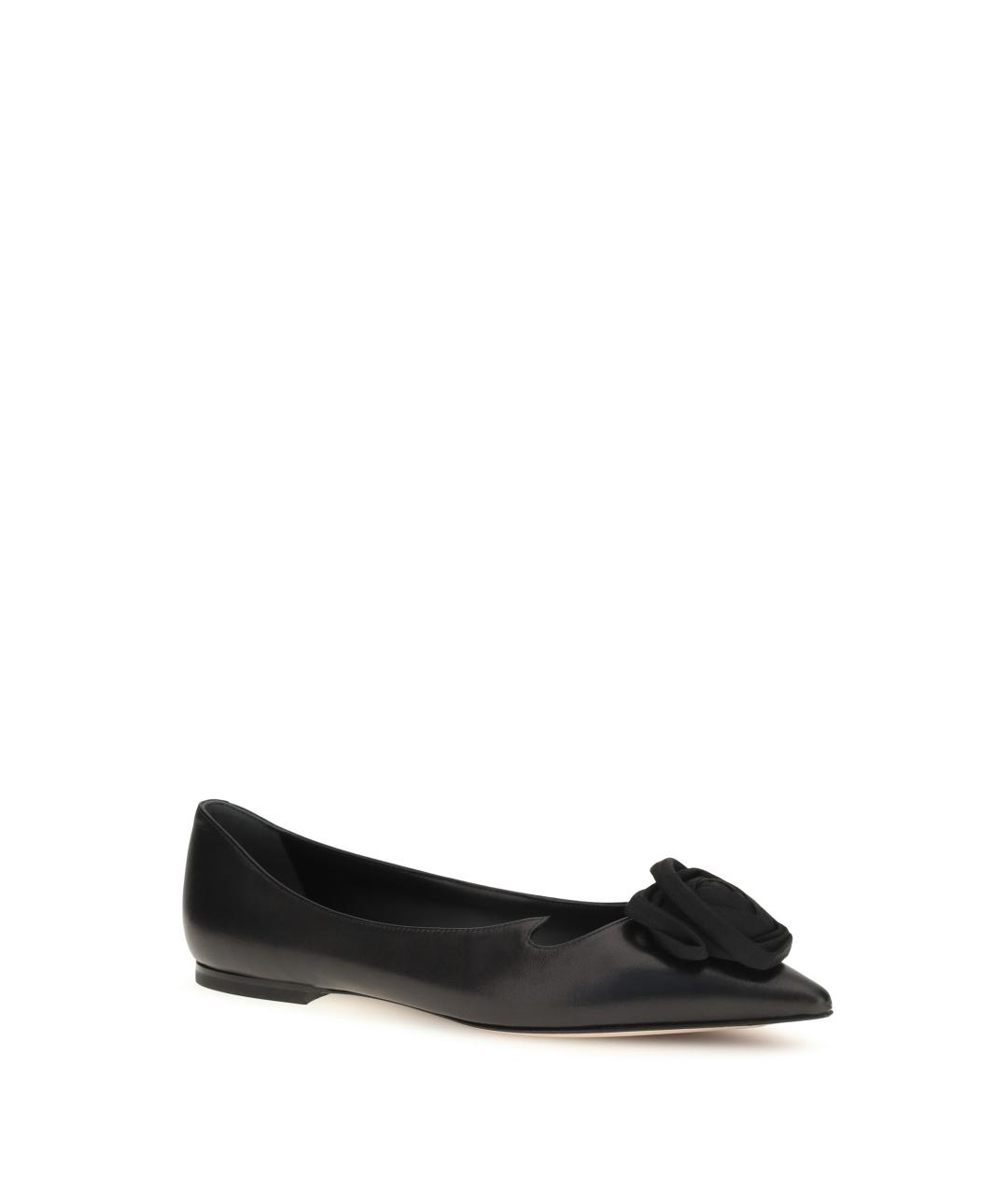 ROGER VIVIER Черные кожаные балетки, фото 2