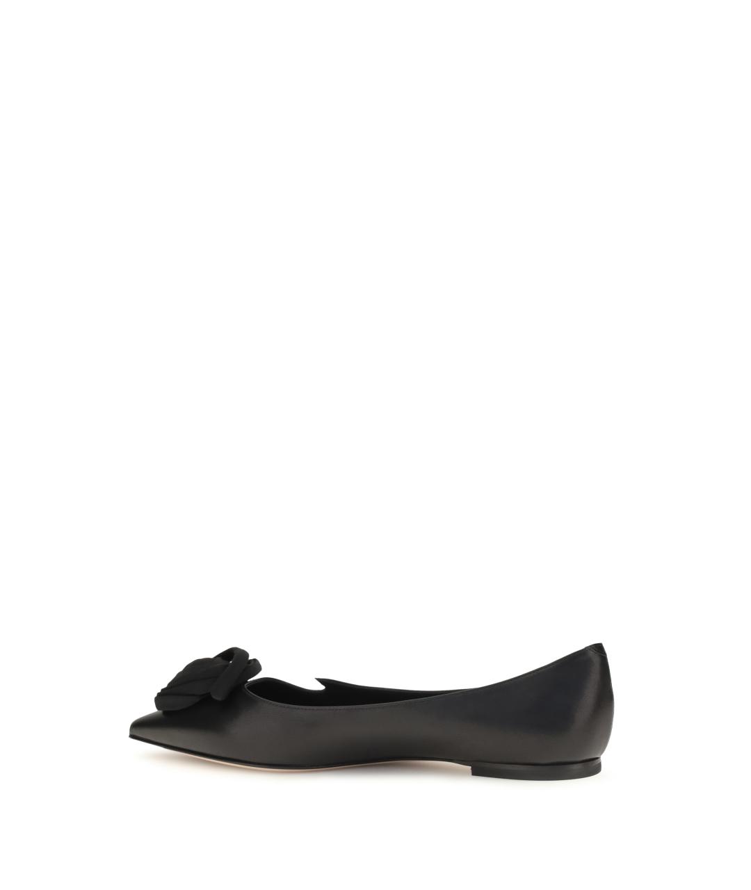 ROGER VIVIER Черные кожаные балетки, фото 3