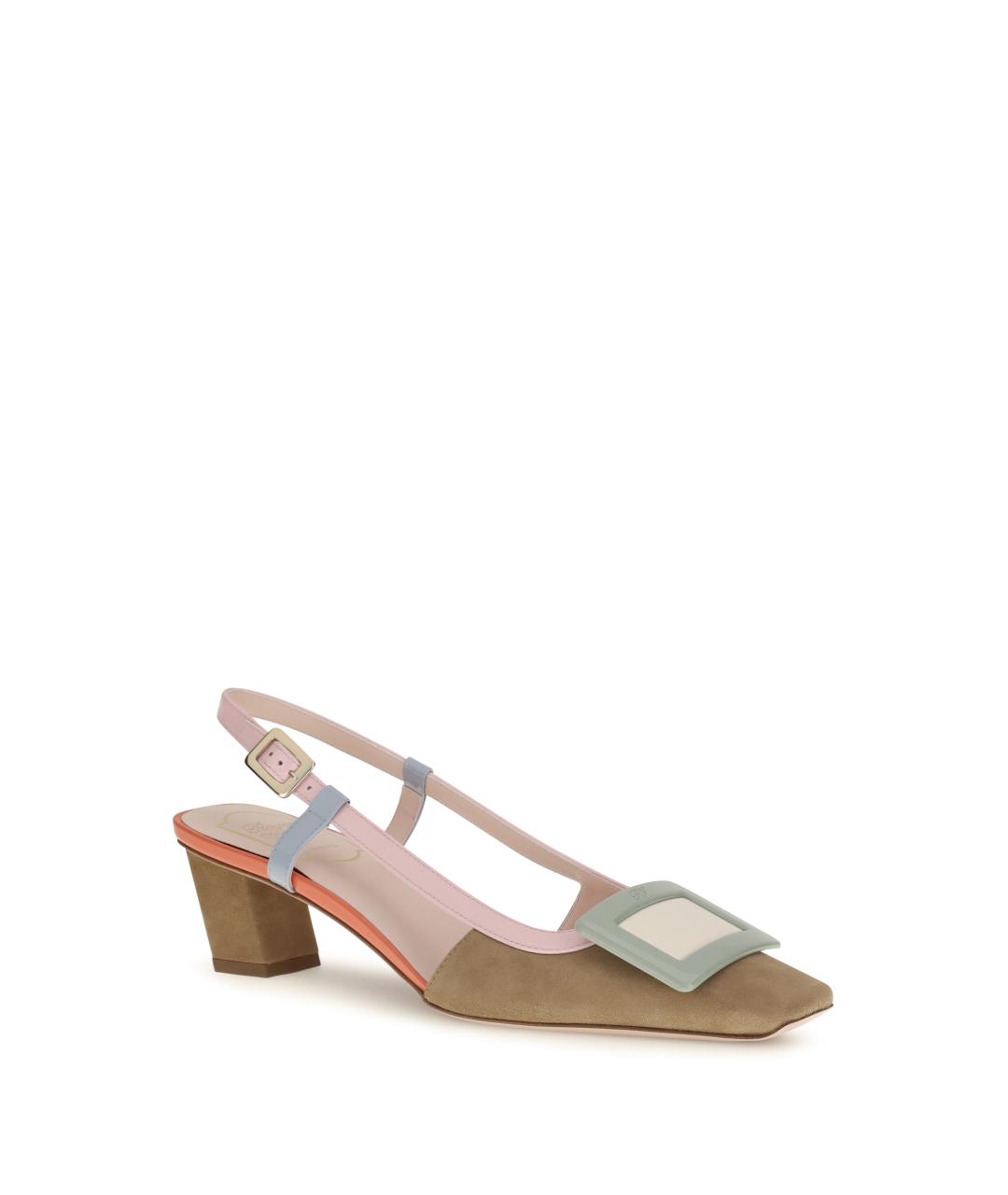 ROGER VIVIER Бежевые замшевые туфли, фото 2