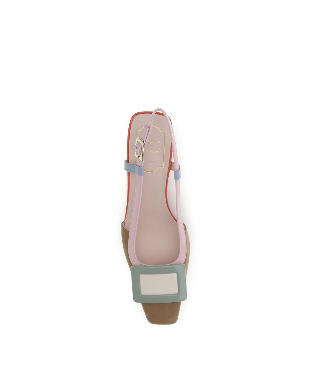 ROGER VIVIER Бежевые замшевые туфли, фото 4