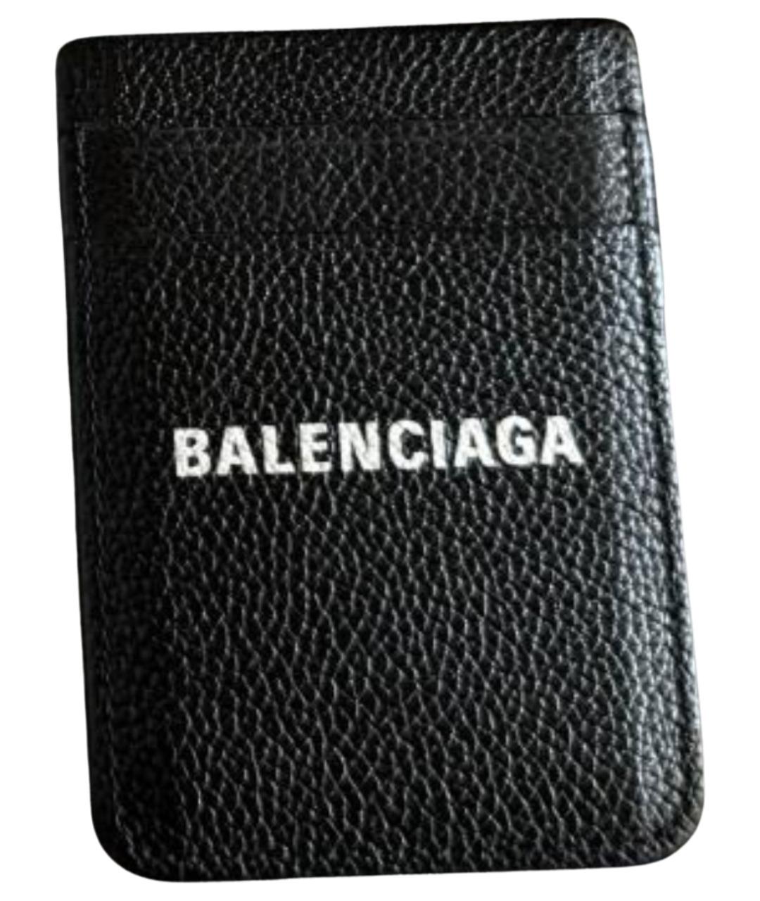 BALENCIAGA Черный кожаный кардхолдер, фото 1