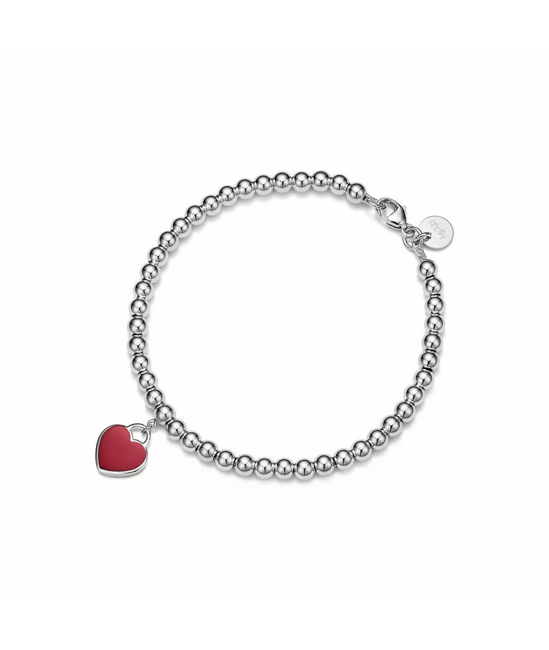 TIFFANY&CO Красный серебряный браслет, фото 1