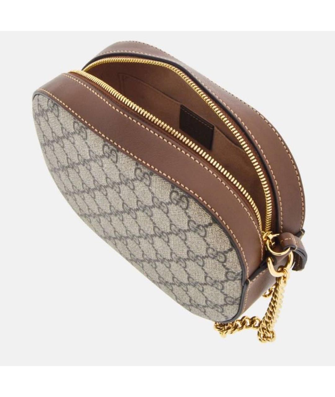 GUCCI Бежевая тканевая сумка через плечо, фото 3