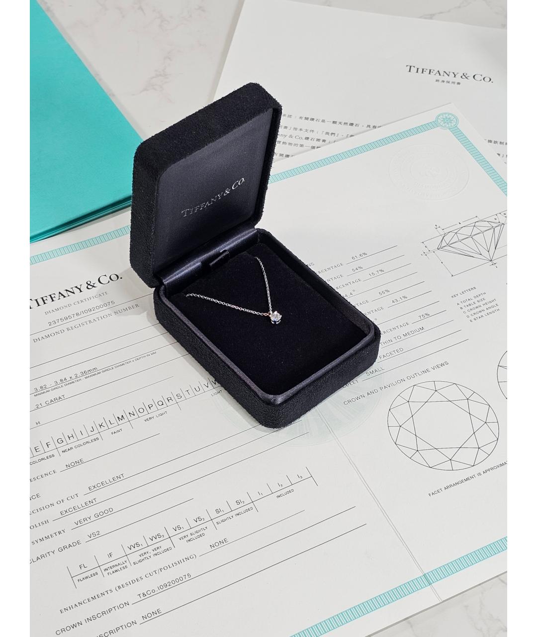 TIFFANY&CO Серебряная платиновая подвеска, фото 2