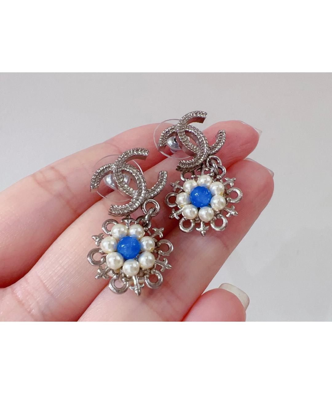 CHANEL Серебряные серьги, фото 4