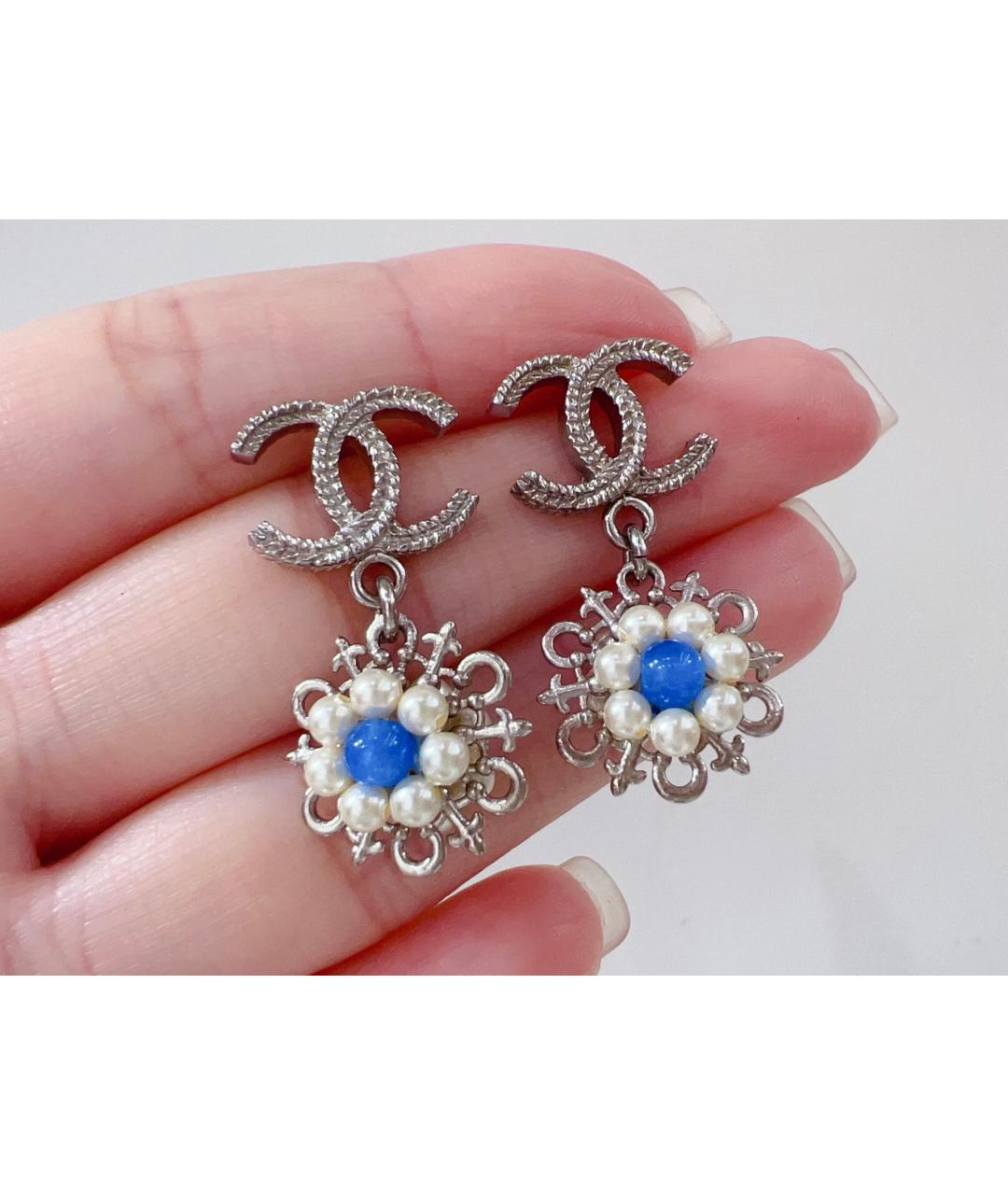 CHANEL Серебряные серьги, фото 3