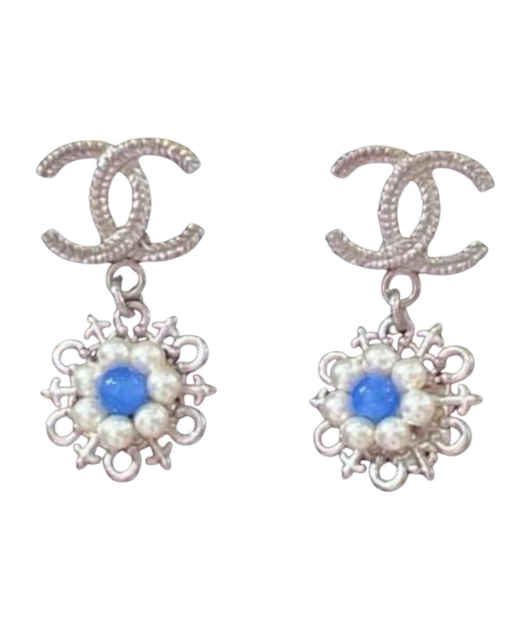 CHANEL Серебряные серьги, фото 1