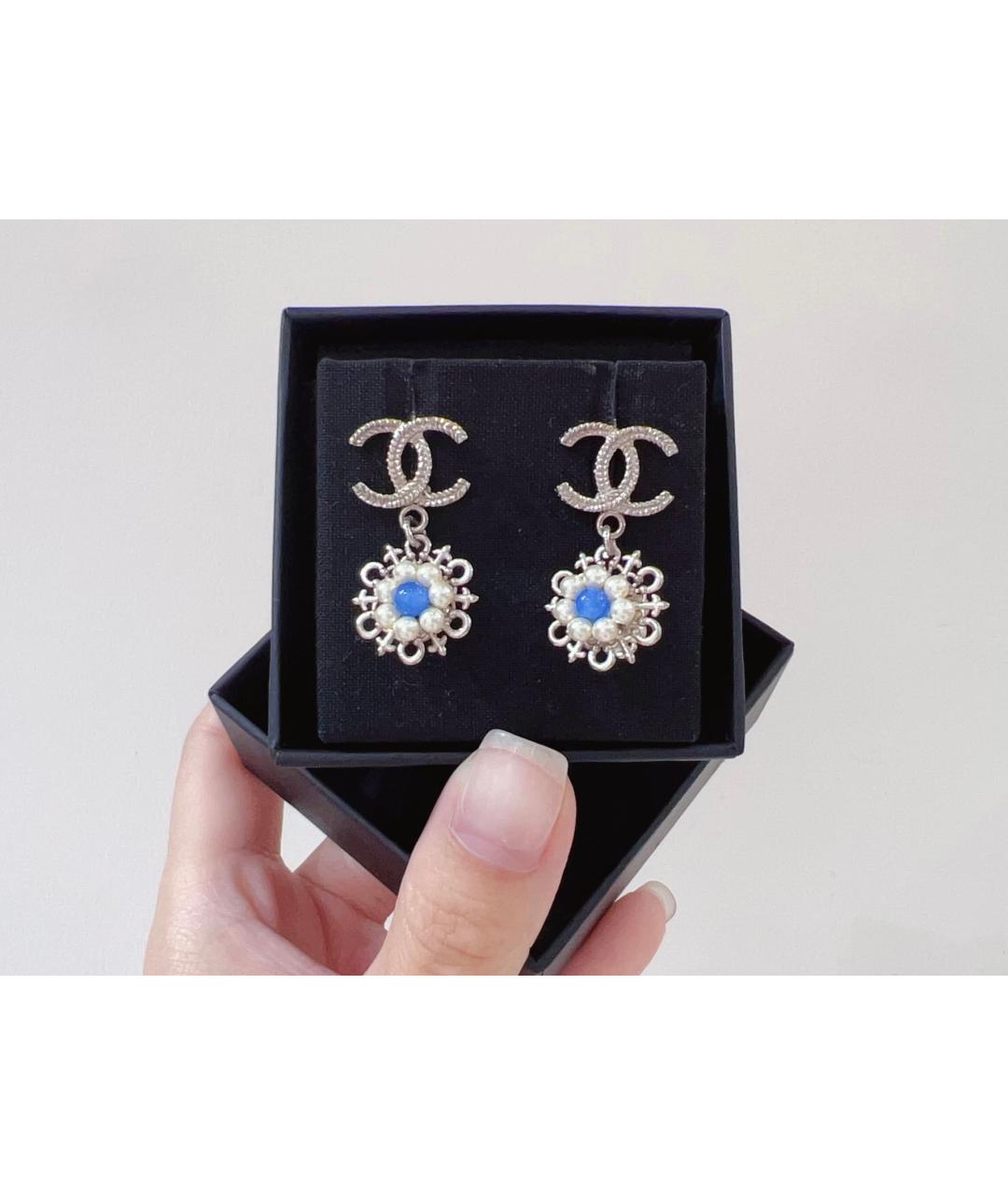 CHANEL Серебряные серьги, фото 7