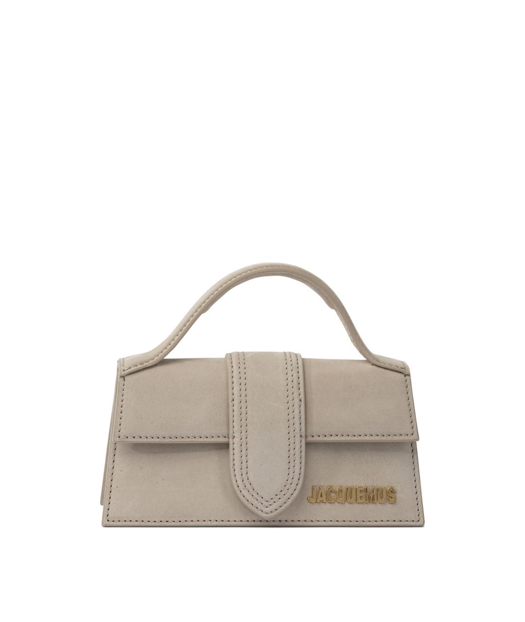 JACQUEMUS Бежевая кожаная сумка через плечо, фото 1