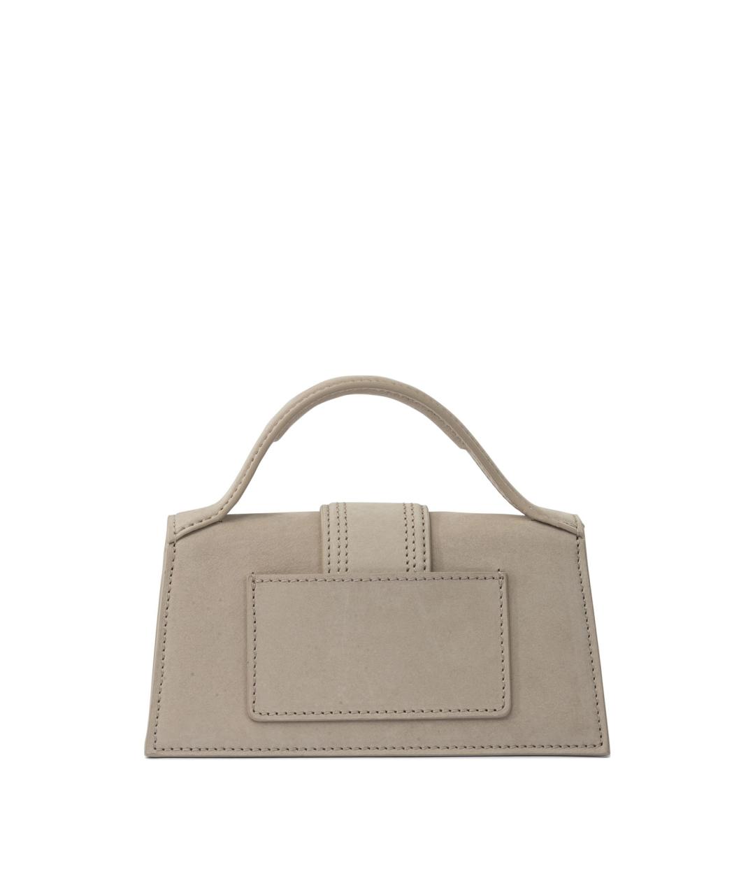 JACQUEMUS Бежевая кожаная сумка через плечо, фото 3