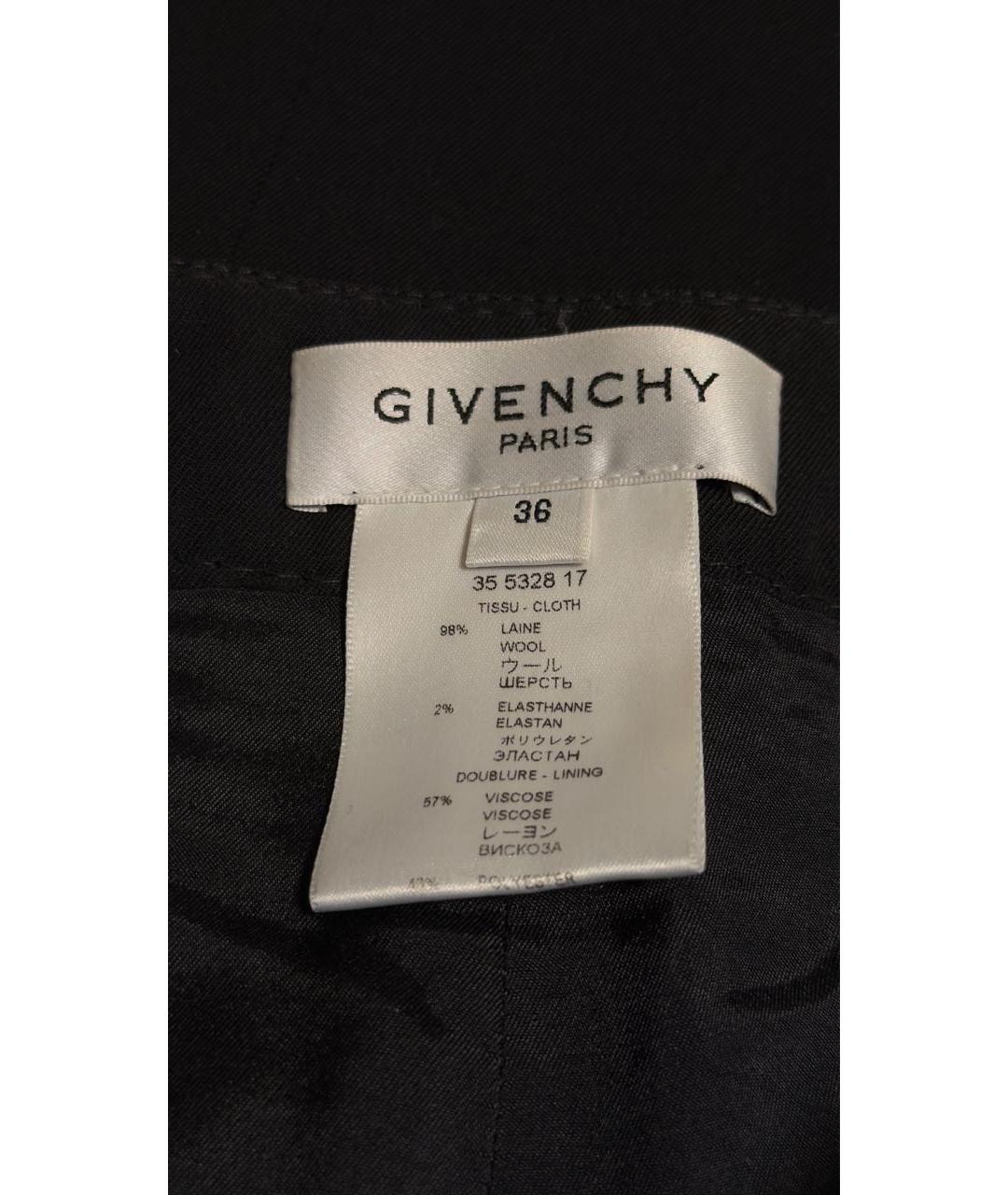 GIVENCHY Черные шерстяные капри, фото 2