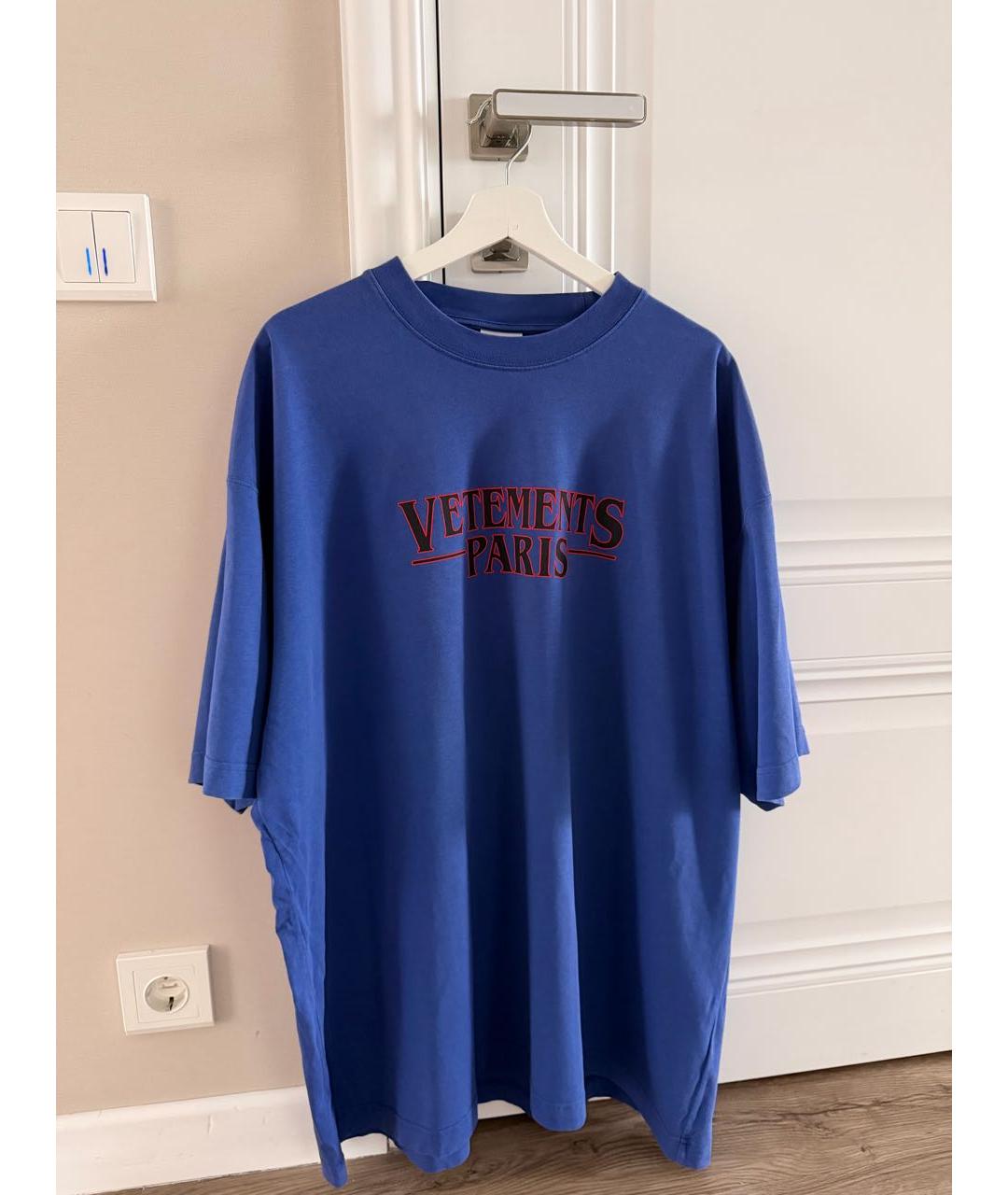 VETEMENTS Фиолетовая хлопковая футболка, фото 4