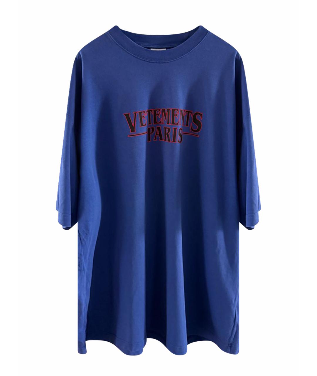 VETEMENTS Фиолетовая хлопковая футболка, фото 1