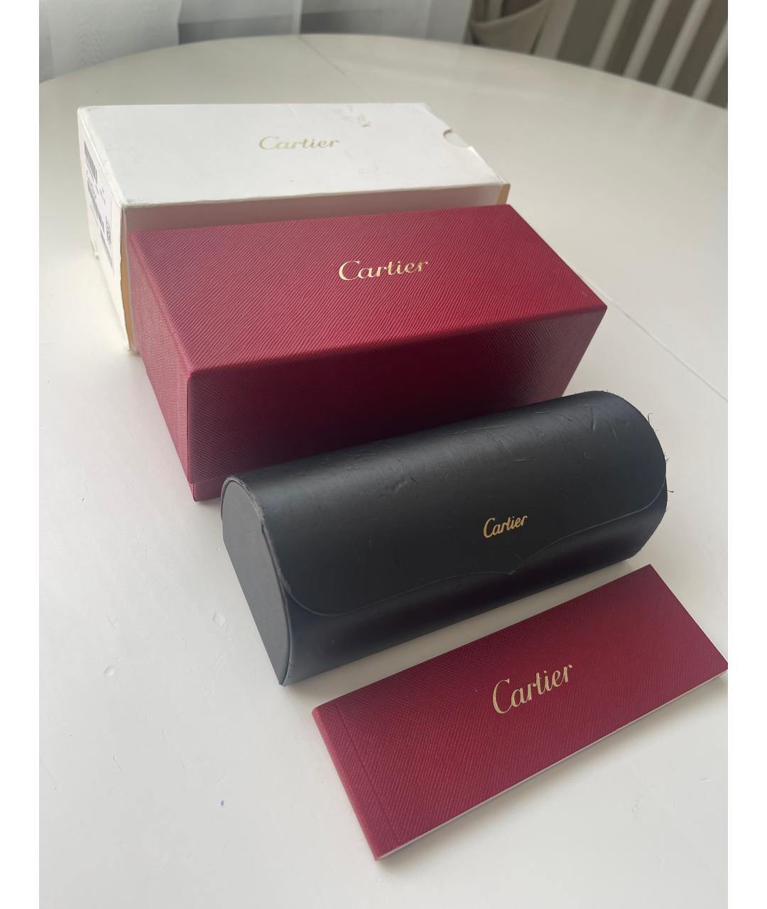 CARTIER Золотые металлические солнцезащитные очки, фото 4