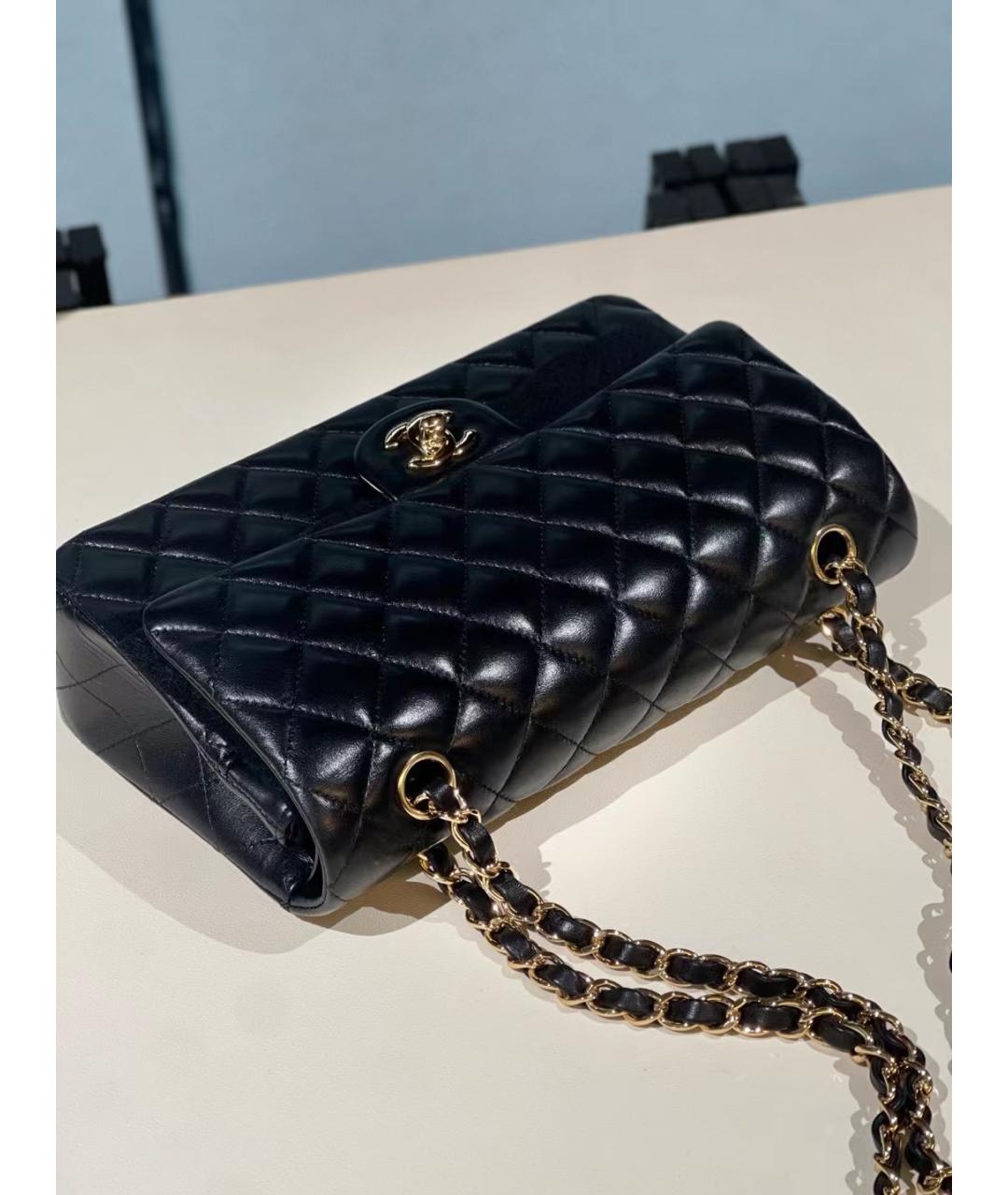 CHANEL Черная кожаная сумка через плечо, фото 8