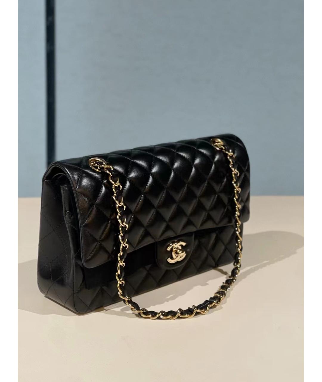 CHANEL Черная кожаная сумка через плечо, фото 10