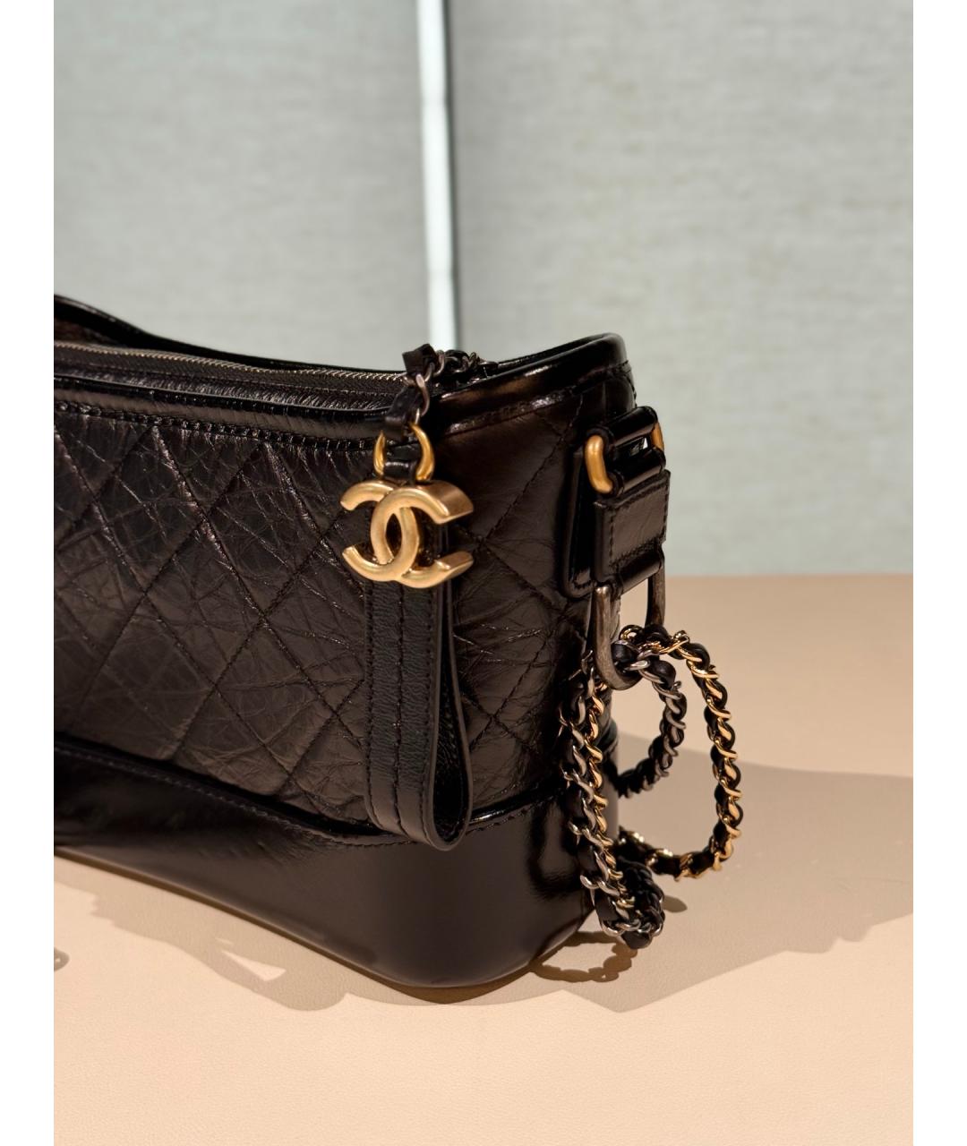 CHANEL Черная кожаная сумка через плечо, фото 4