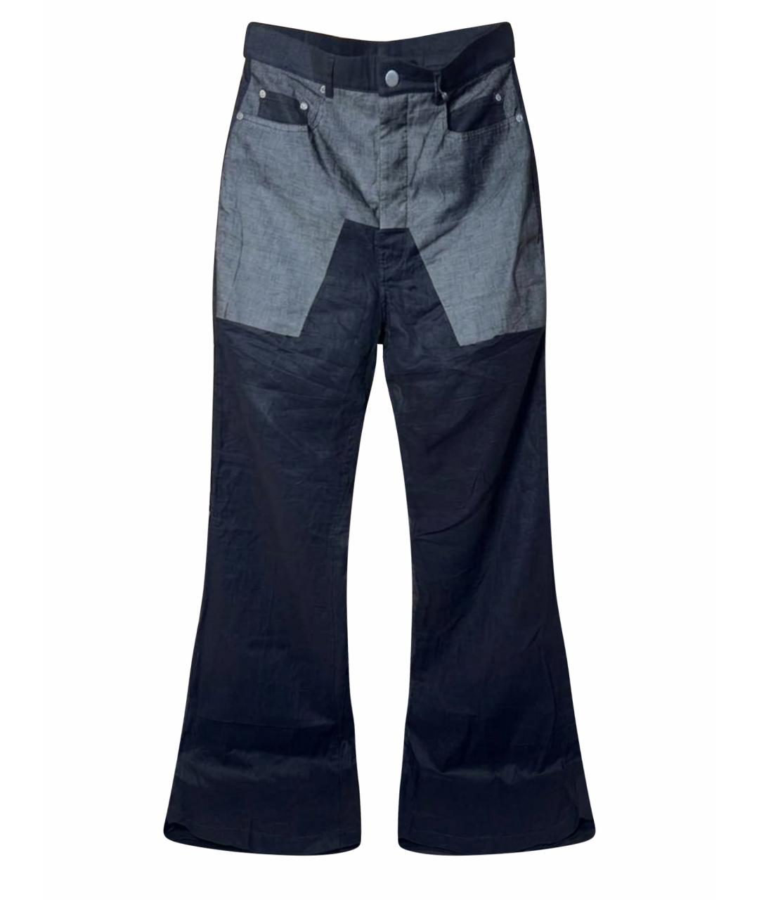 RICK OWENS Черные хлопковые прямые джинсы, фото 1