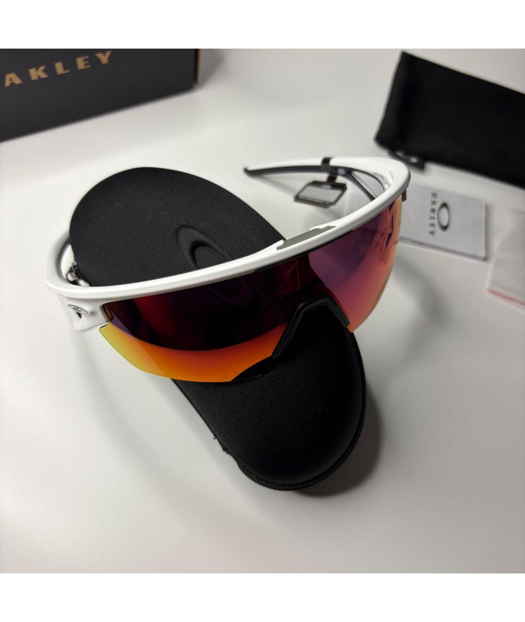 OAKLEY Белые пластиковые солнцезащитные очки, фото 7