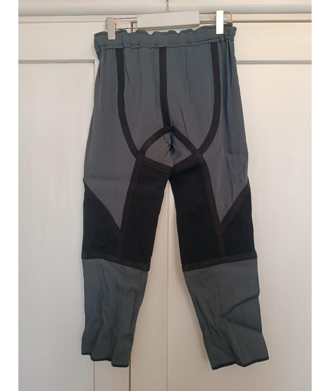 MARNI Антрацитовые вискозные спортивные брюки и шорты, фото 2