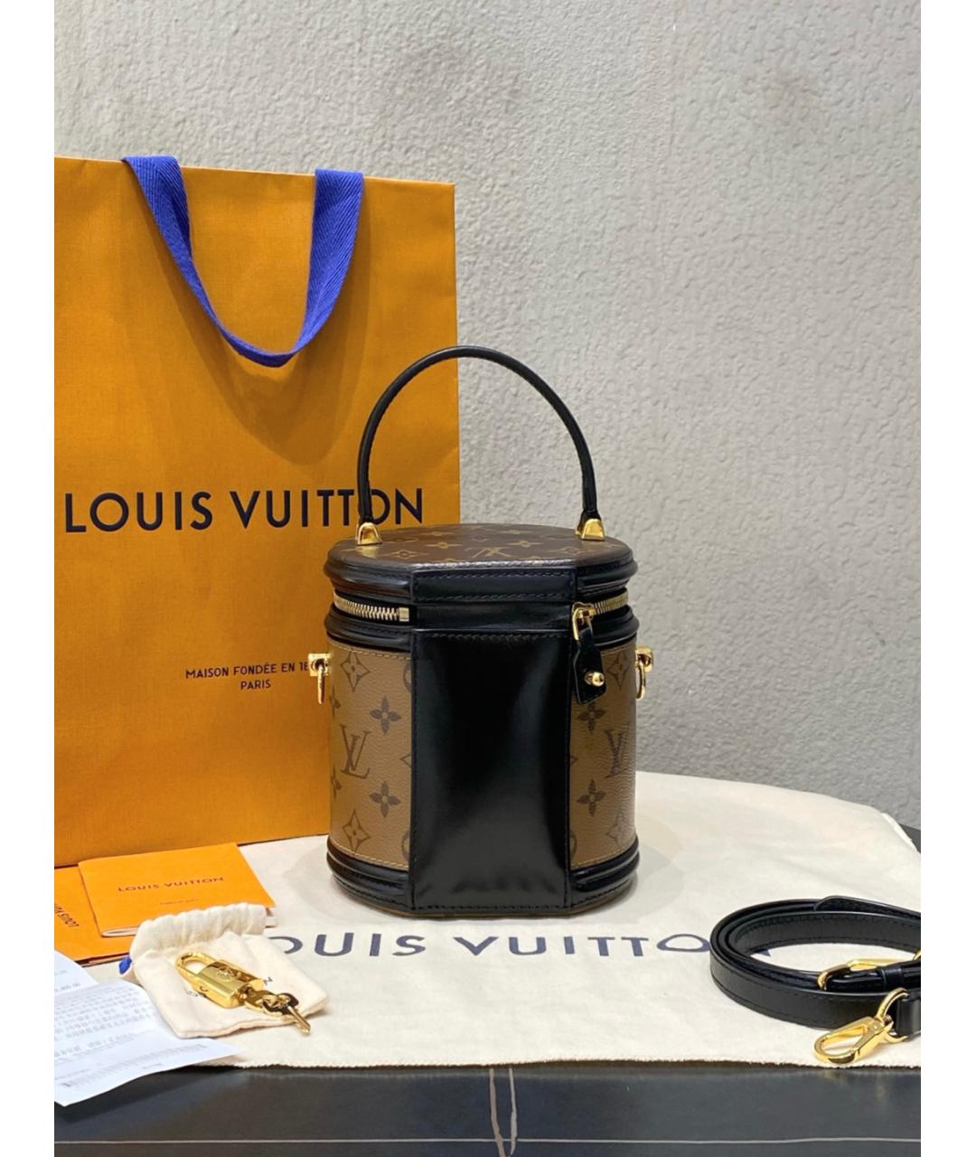 LOUIS VUITTON Коричневая сумка с короткими ручками, фото 3