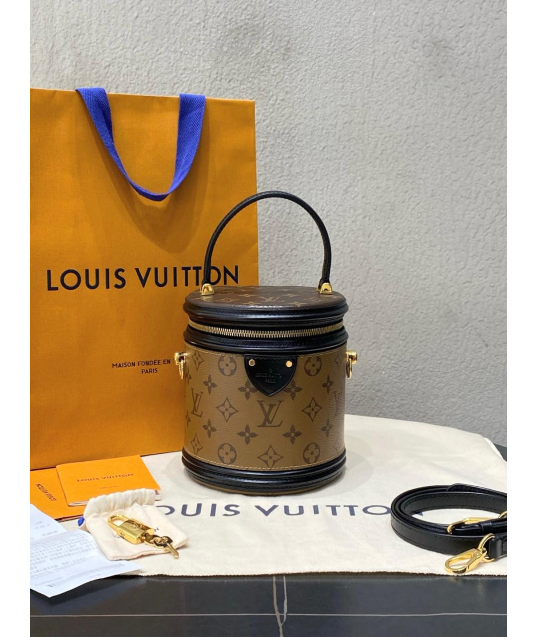 LOUIS VUITTON Коричневая сумка с короткими ручками, фото 10